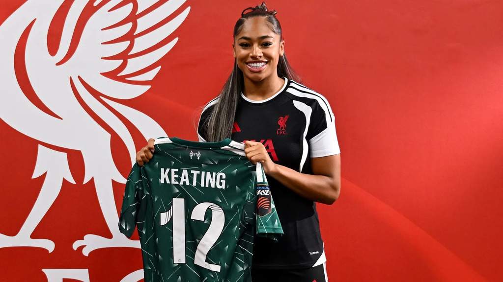 La gardienne anglaise Khiara Keating sous ses nouvelles couleurs de Liverpool en WSL.