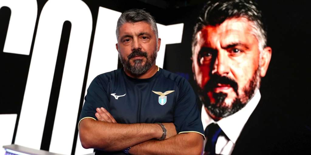 Gennaro Gattuso lors de sa première conférence de presse officielle comme entraîneur de la Lazio