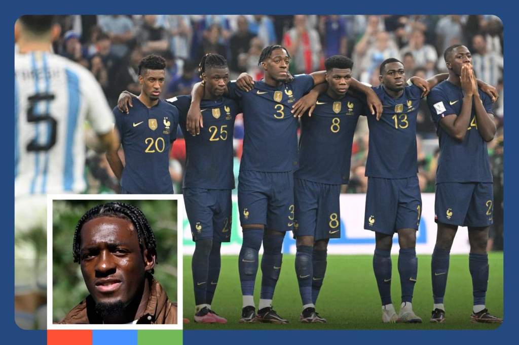 Axel Disasi sous le maillot de l'équipe de France lors de la Coupe du monde 2022