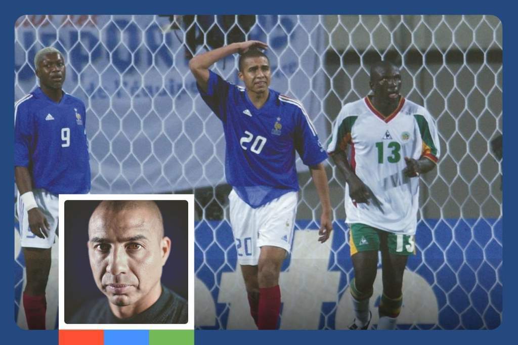 David Trezeguet sous le maillot de l'équipe de France lors de la Coupe du monde 2002