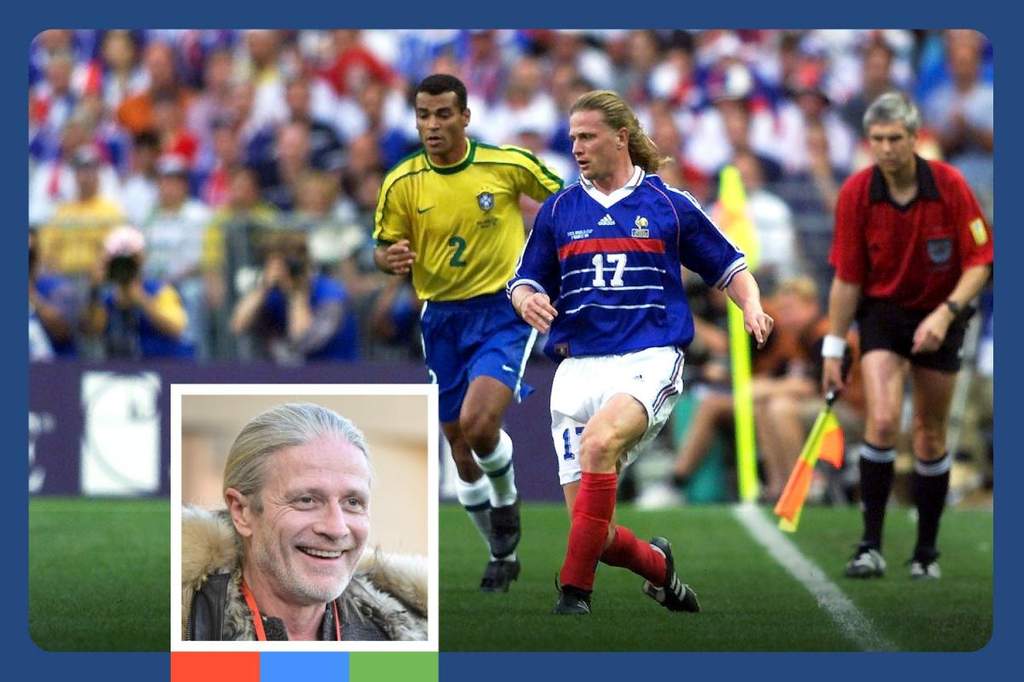 Emmanuel Petit célébrant son but historique lors de la finale de la Coupe du monde 1998.