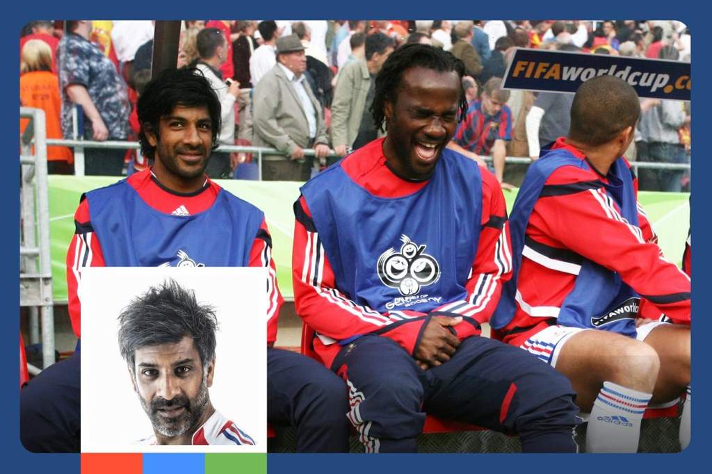Vikash Dhorasoo sous le maillot de l'équipe de France lors de la Coupe du monde 2006.