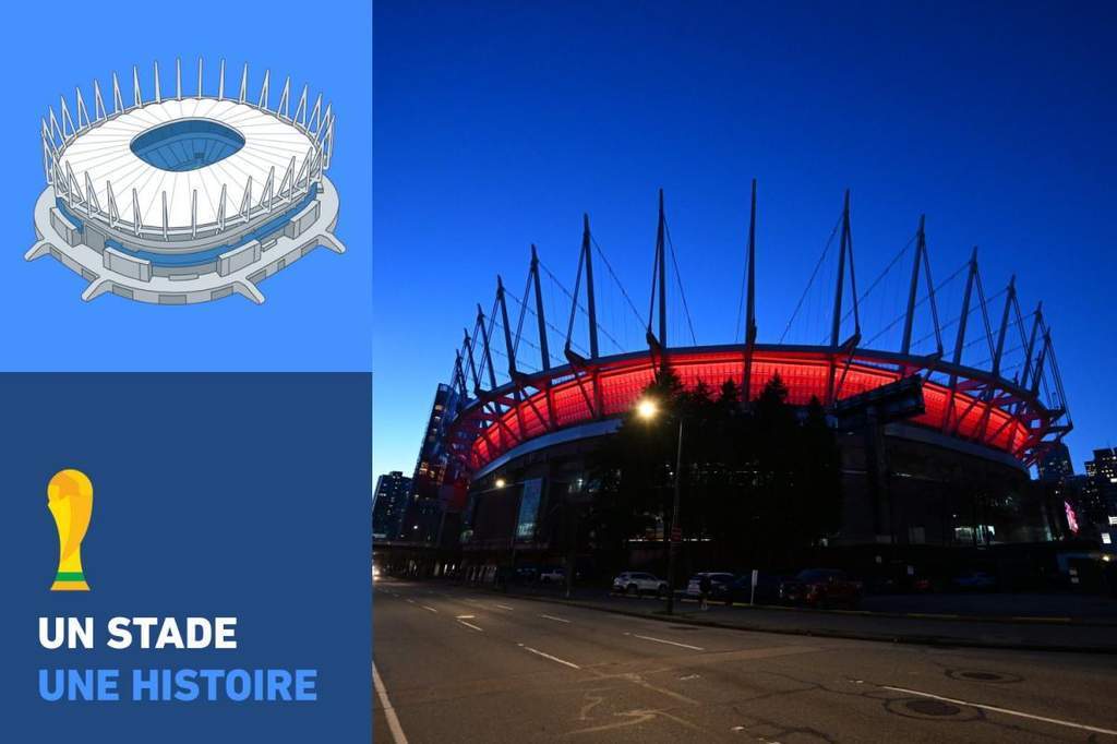 Vue architecturale du stade BC Place à Vancouver au Canada